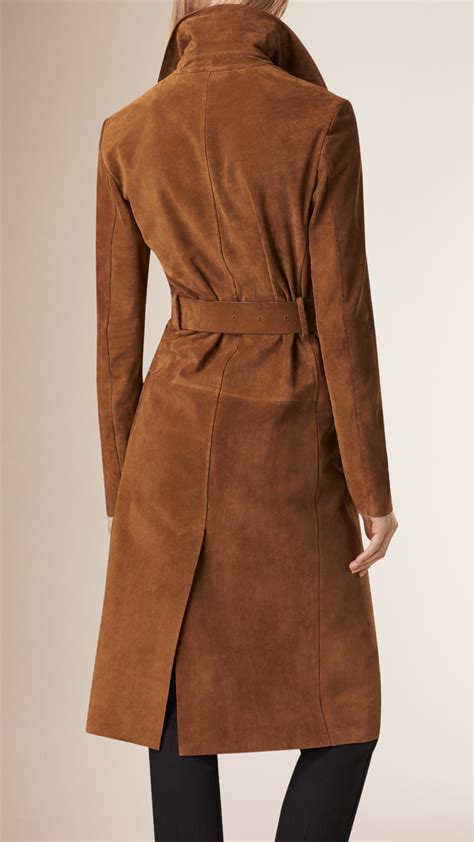 burberry lydbury suede jacket|burberry coats for women.